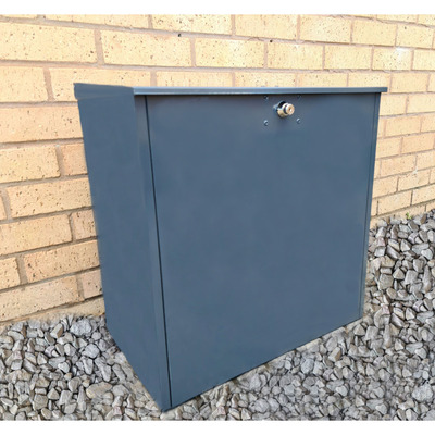 Steel Lockable Parcel Box with Lifting Lid - Non-Personalised