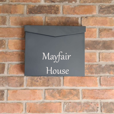 Steel Premium Letterbox - Alava - Anthracite Grey - Personalised