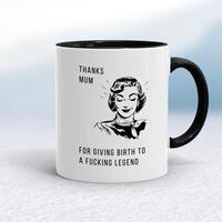 Thanks Mum Mug – White/Black, 10oz