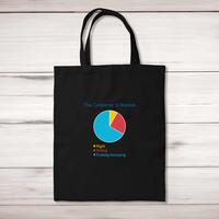 The Customer is Always Tote Bag – Black, One