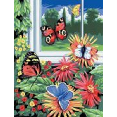 A4 Painting By Numbers Kit - Butterflies PJS17