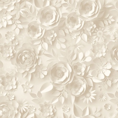 My Kingdom Origami Flowers Cream Wallpaper Muriva M44607
