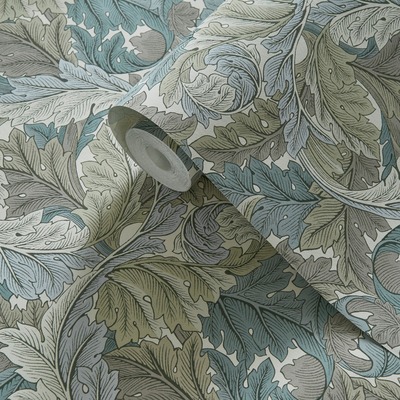 William Morris Acanthus Wallpaper Slate Blue / Dove W0175/03