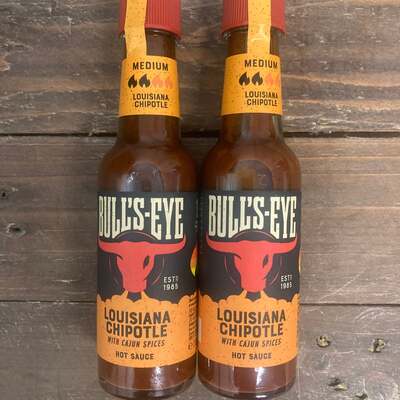 2x Bulls Eye Louisiana Chipotle Medium Hot Sauces (2x150ml)