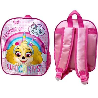 Girls Pink Paw Patrol Unicorns School Backpack Bag