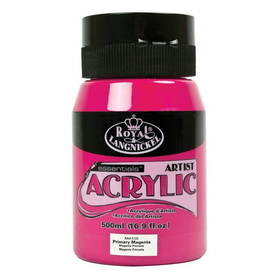 500ml Royal Langnickel Essentials Acrylic Paints - Choose Colours - 500ML PRIMARY MAGENTA