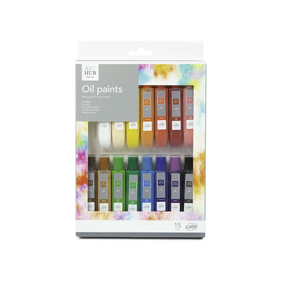 Pack of 15 Assorted Colours 10ml Paints - Oil