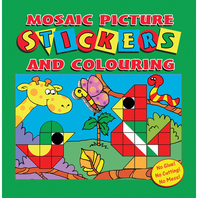 Mosaic Pictures Sticker And Colouring Activity Books - 3105