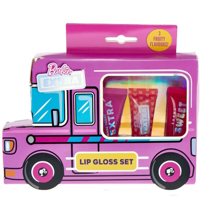 Barbie Lip Gloss Set of 3 Fruity Flavours for Girls