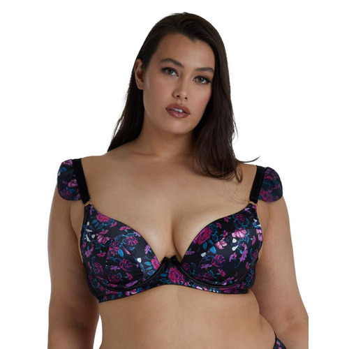 Playful Promises Noriko Plunge Bra - Crane Print