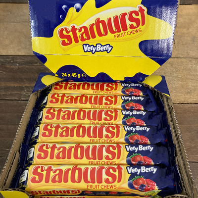 24x Starburst Very Berry Chewy Sweets (1 Box of 24x45g)