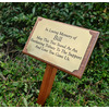Image of Solid Sapele Memorial Stake Grave/Tree - Personalised - Remembrance Tree Cemetery Marker