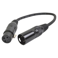 DMX Adaptor Lead 3 Pin XLR Female to 5 Pin XLR Male 20cm
