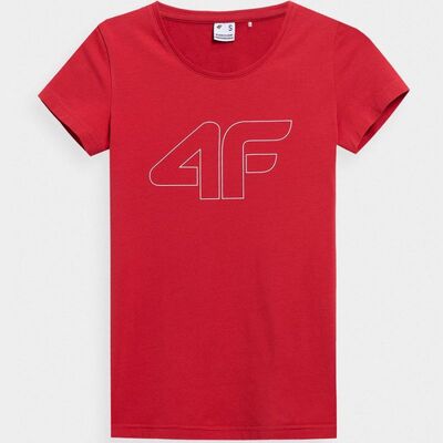 4F Womens Short Sleeves T-Shirt - Red