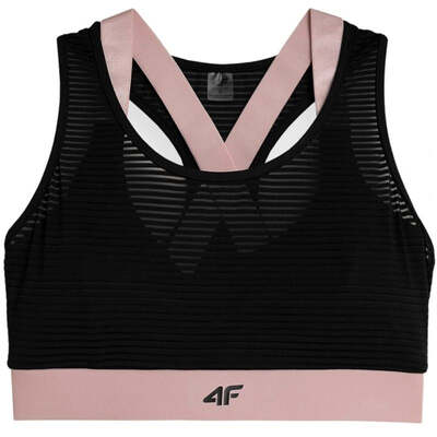 4F Womens Sports Bra - Black/Pink