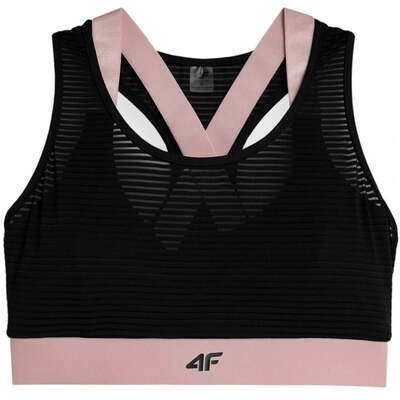 4F Womens Sports Bra - Black/Pink
