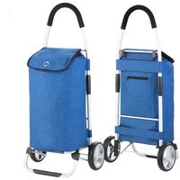 Image of Dutch Classic Premium Cruiser Folding Shopping Cart - Blue