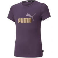 Image of Puma Junior ESS + Logo T-Shirt - Purple