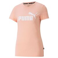 Image of Puma Womens ESS Logo Heather T-shirt - Peach