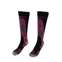 Image of Salomon Unisex Ski Snowboard Socks - Black/Pink