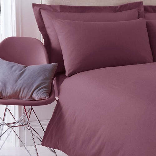 Polycotton Aubergine - Extra Large Single Duvet Cover Set