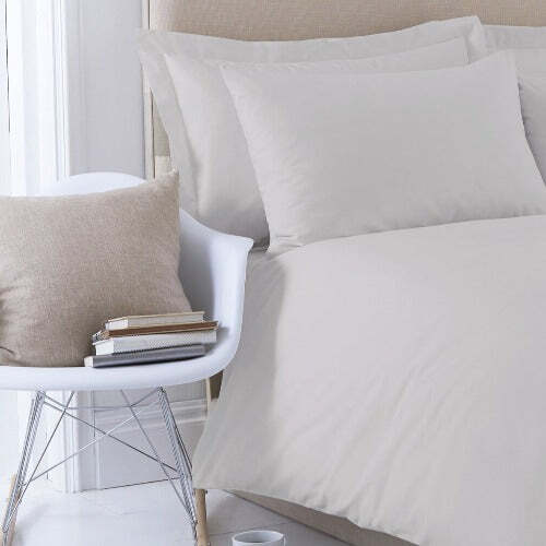 Polycotton Light Grey - Extra Large Single Duvet Cover Set