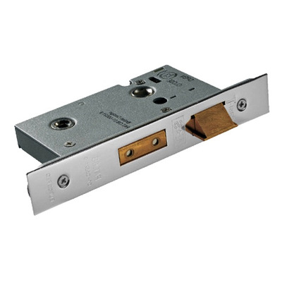 Eurospec Architectural Bathroom Locks, Silver Or Brass Finish Standard (With Optional Extra Finish Face Plates) - BAS50 64mm (2.5 INCH) BRASS FINISH
