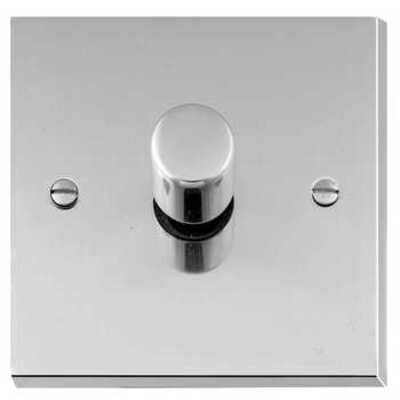 M Marcus Electrical Victorian Raised Plate 1 Gang Dimmer Switches, Polished Chrome Finish, 250 Watts 0R 400 Watts - R02.871/250 POLISHED CHROME - 250 WATTS