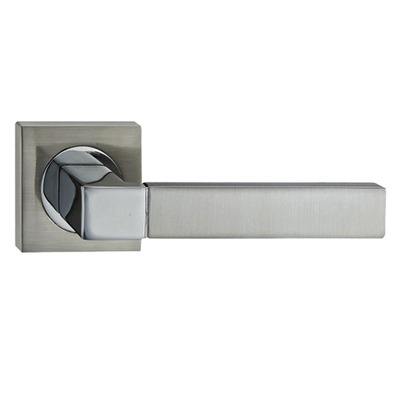 Fortessa Door Handles Ares, Dual Satin Nickel & Polished Chrome - FDEARE-SN/CP (sold in pairs) DUAL FINISH SATIN NICKEL & POLISHED CHROME