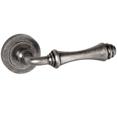 Atlantic Old English Durham, Distressed Silver Door Handles - OE-127-DS (sold in pairs) DISTRESSED SILVER