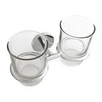 Frisco Ultima Single Or Double Glass Tumbler And Holders, Chrome Finish - 80010-CP SINGLE GLASS TUMBLER AND HOLDER