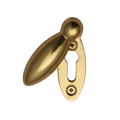 Heritage Brass Covered Oval Standard Key Escutcheon, Polished Brass - V1022-PB POLISHED BRASS