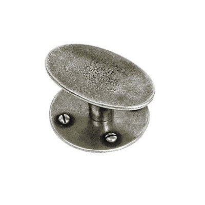 Finesse Chatton 2-Part Cabinet Knob Backplate Included (50mm Diameter), Pewter - PCK034 PEWTER - 50mm DIAMETER