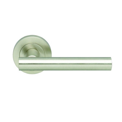 Carlisle Brass Manital Calla Door Handles On Round Rose, Satin Nickel - AQ4SN (sold in pairs) SATIN NICKEL