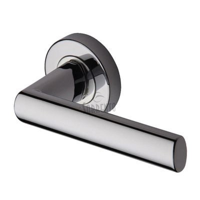 M Marcus Sorrento Milan Door Handles On Round Rose, Polished Chrome - SC-6420-PC (sold in pairs) POLISHED CHROME