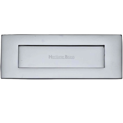 Heritage Brass Letter Plate (Various Sizes), Polished Chrome - V850 203-PC  (A) LETTER PLATE 8 x 3" POLISHED CHROME
