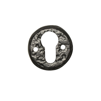 Kirkpatrick Black Antique Malleable Iron Euro Profile Escutcheon - AB1401 BLACK ANTIQUE FINISH