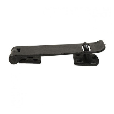 Kirkpatrick Smooth Black Malleable Iron Hasp and Staple (101mm or 152mm) - AB3416 (A) BLACK ANTIQUE - 4"