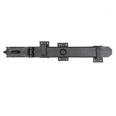 Kirkpatrick Smooth Black Malleable Iron Hasp and Staple (Various Sizes) - AB3665 (A) SMOOTH BLACK - 24"