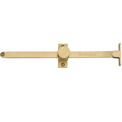 Heritage Brass Sliding Design Casement Stay (10" - 254mm), Satin Brass - V991-SB SATIN BRASS - 254mm (10")