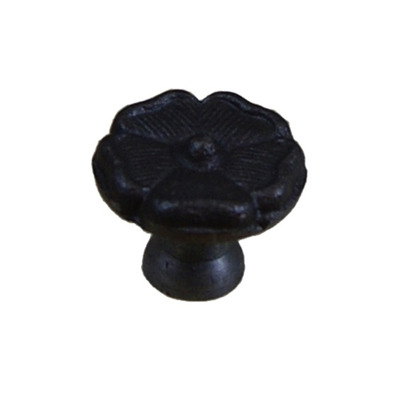 Cottingham Rose Cupboard Knob (32mm), Antique Cast Iron - 01.086R.AI.32 ANTIQUE CAST IRON - 32mm