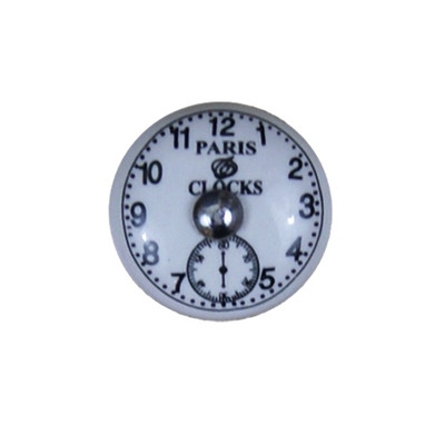 Cottingham Watch Dial Cupboard Knob (38mm), White Ceramic - 01.086P.CL.38 WHITE CERAMIC - 38mm