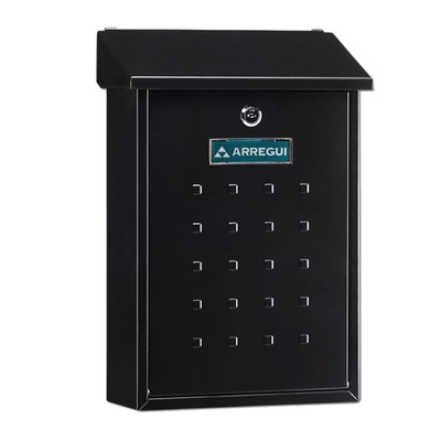 Arregui Premium Mailbox (120mm x 250mm x 100mm), Black - L27352 BLACK