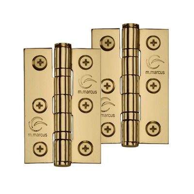 M Marcus 3 Inch Stainless Steel Line Ball Bearing Hinge, PVD Stainless Brass - SS-3X2-PVD (sold in pairs) PVD STAINLESS BRASS - 3" x 2" x 2"