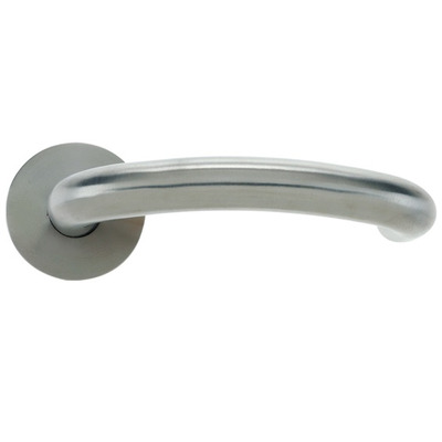 Zoo Hardware Vier Arch RTD Lever On Round Rose, Satin Stainless Steel - VS070S (sold in pairs) SATIN STAINLESS STEEL