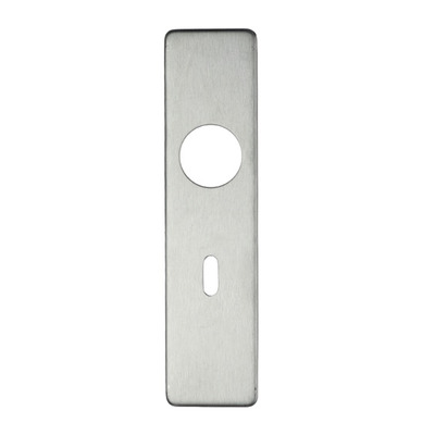 Zoo Hardware ZCS Architectural Short Cover Plates, Satin Stainless Steel - ZCS41SS (sold in pairs) EURO PROFILE LOCK COVER PLATE (WITH CYLINDER HOLE)