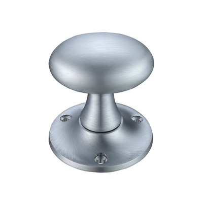 Zoo Hardware Fulton & Bray Oval Mortice Door Knobs, Satin Chrome - FB500SC (sold in pairs) SATIN CHROME
