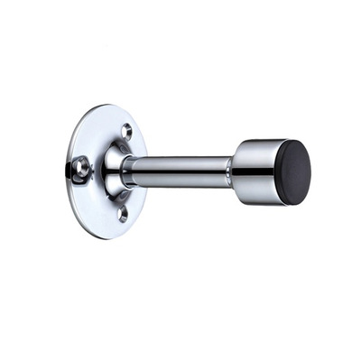 Zoo Hardware Fulton & Bray Cylinder Door Stop With Rose, Polished Chrome - FB16CP POLISHED CHROME