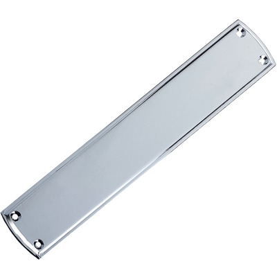 Zoo Hardware Fulton & Bray Stepped Finger Plate (382mm x 65mm), Polished Chrome - FB107CP POLISHED CHROME