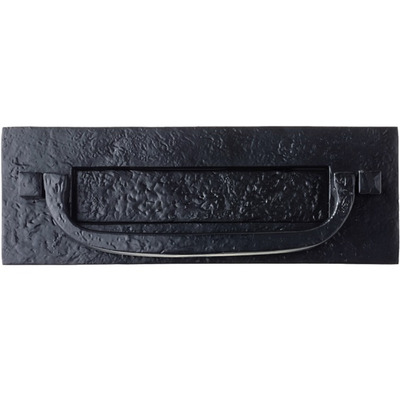 Zoo Hardware Foxcote Foundries Postal Knocker Letter Plate (305mm x 107mm), Black Antique - FF36 BLACK ANTIQUE